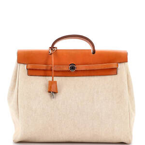 Hermes Herbag Toile And Leather Mm #254147H20B